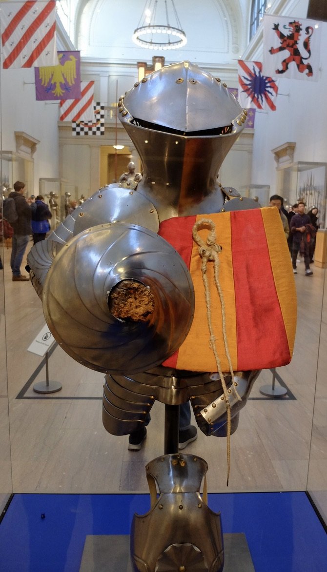  At the MET - The Jousting Armor of 15 y.o. Philip I of Castile (1478–1506) .  "A rare example among surviving armors for its refined decoration, it is also remarkable in that it was intended for a teenager."  Then I turned to the left… 