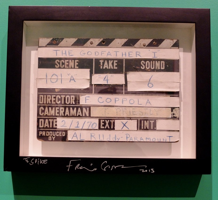   Godfather I  clapboard.  Room of movie posters at Brooklyn Museum - Spike Lee -  Creative Sources.  