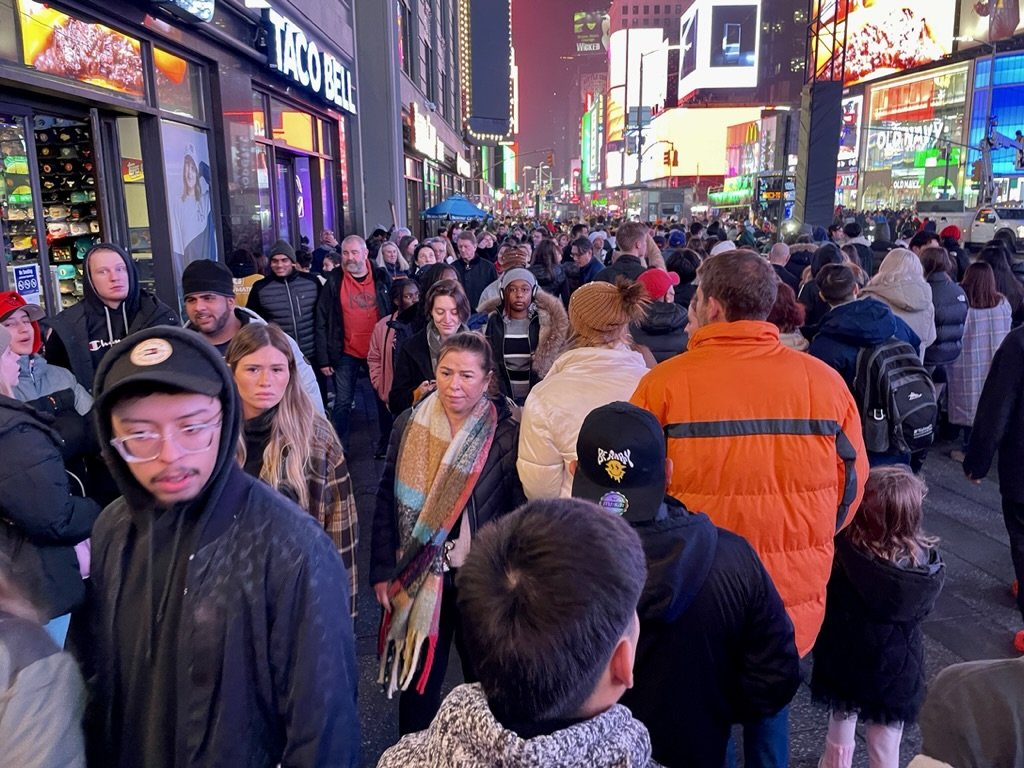  42nd Street walking to the Roundabout Theatre Co., American Airlines Theatre to see  I Need That.  