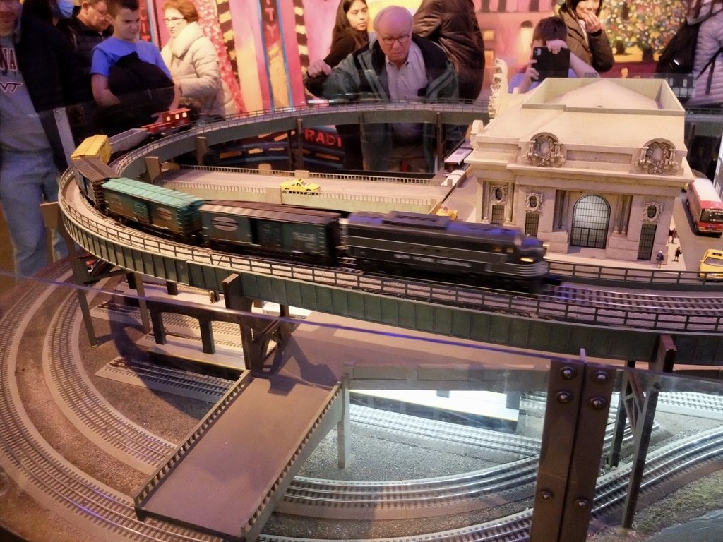 Grand Central Terminal.   It looks grandpa is enjoying the New York Transit Museum’s Holiday Train Show. 
