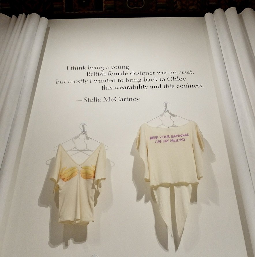  The Jewish Museum -  Mood of the Moment - Gaby Aghion &amp; the House of Chloé.    “ This shirt's cheeky, faintly risqué image of two bunches of bananas wrapping around the wearer's breasts has a provocative yet playful riposte inscribed on the back