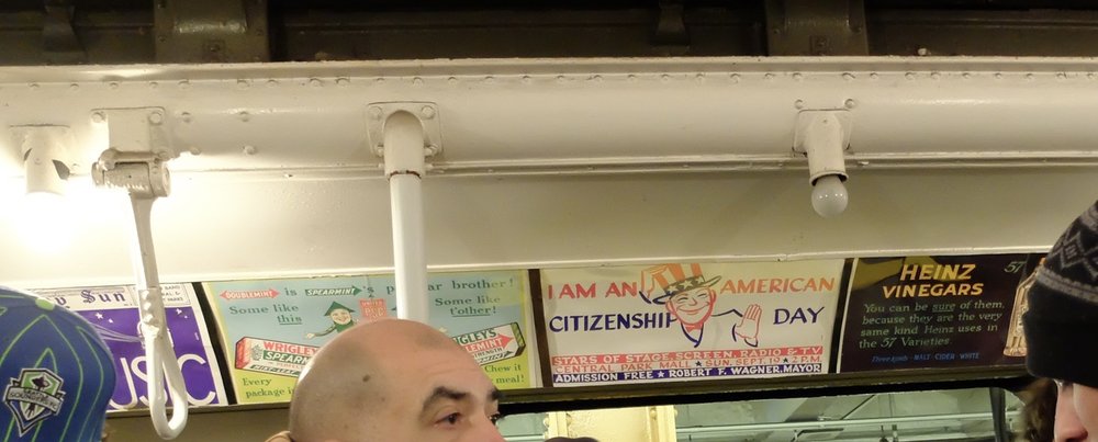  "CITIZENSHIP DAY"   NYC Transit Museum Nostalgia Ride on the R 1/9 cars. 