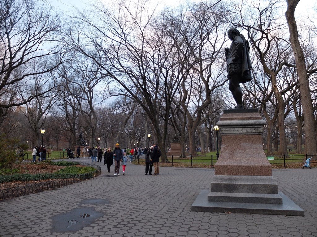 Statues along the Literary Walk Central Park.