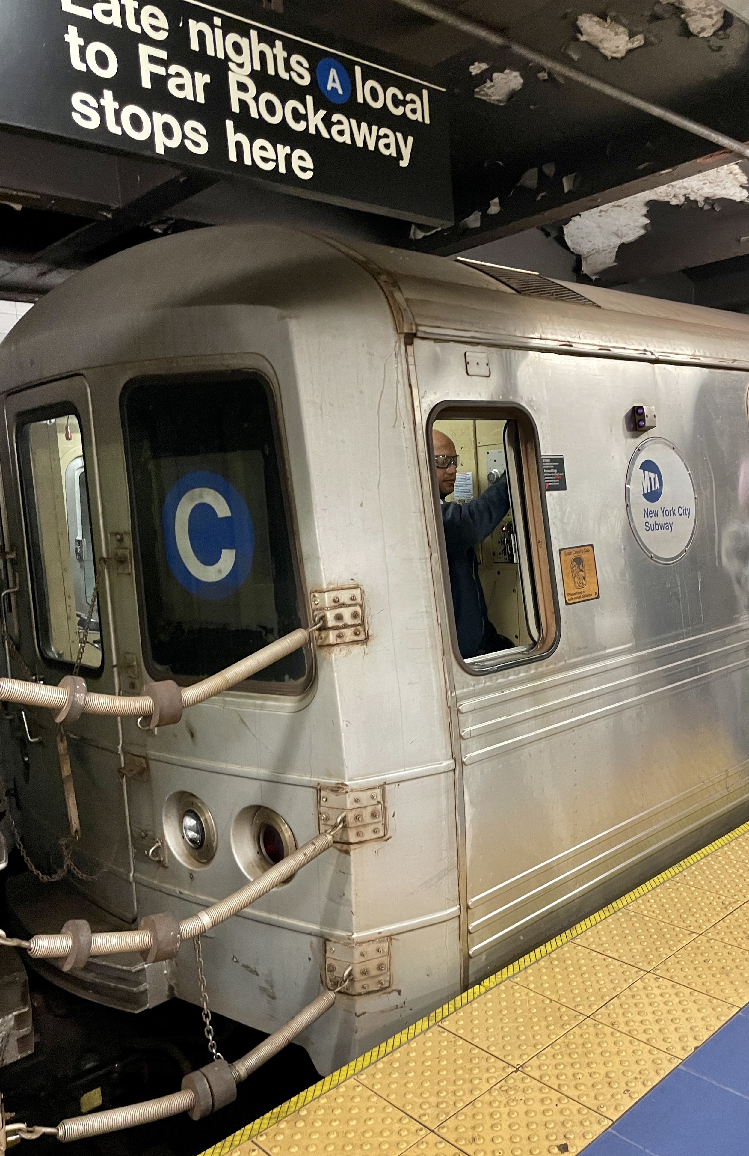 Now the conductor leans out the window without leaving the locked cab.