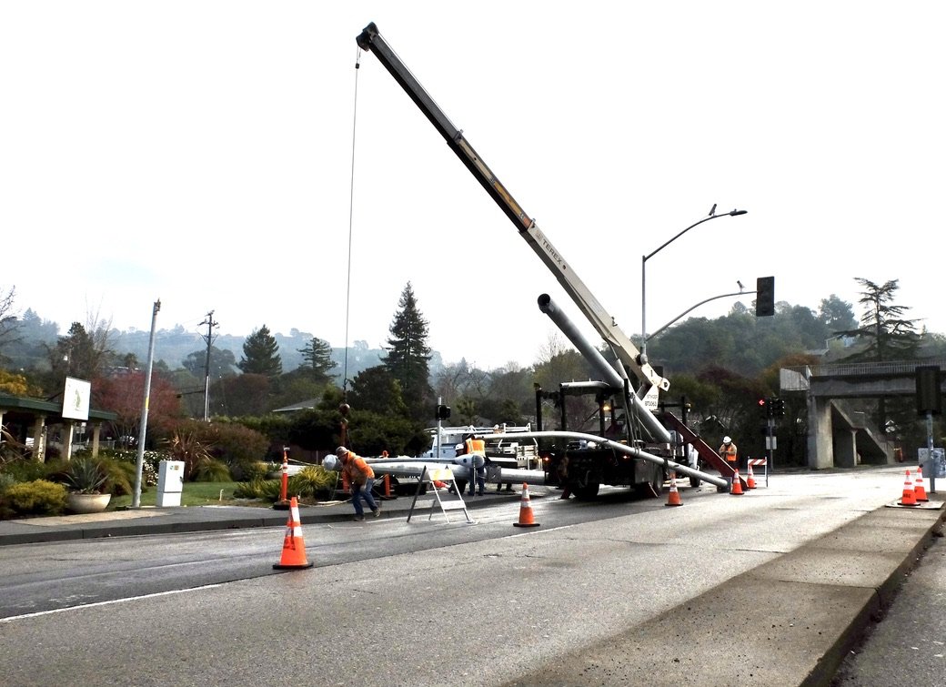 Mike Brown Electric Co. traffic signal installation. 