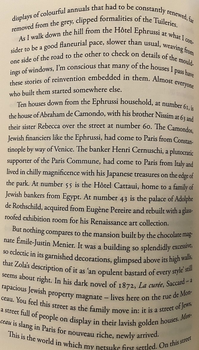 Edmund de Wall mentioned the house of the Ephrussis’ friends the Camondos, ten houses down the block.