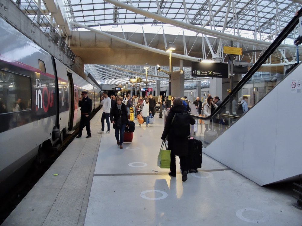 Aéroport Charles de Gaulle (CDG) TGV station.