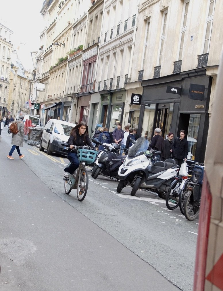  "At the peak, each bike is used more than 10 times a day on average during summer."    Here's one competing with scooters. 