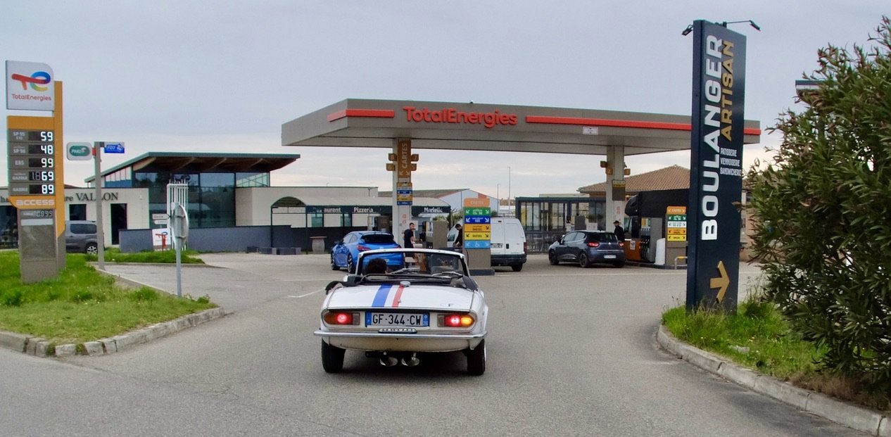  These rural roads are also idyllic to experience in a vintage auto like this Triumph Sprite. 