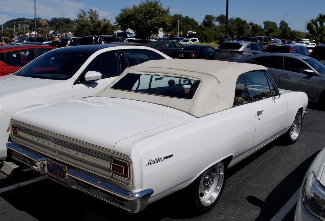 This Chevy Malibu was in the Nordstrom parking lot across the street from the car show.lot.