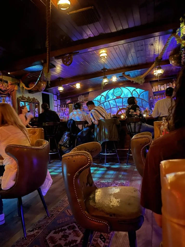  Sunken Harbor Club is an immersive tropical cocktail bar on the second floor of Gage &amp; Tollner. 