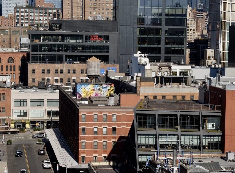 View from top of outside staircase of the Whitney Museum of American Art.