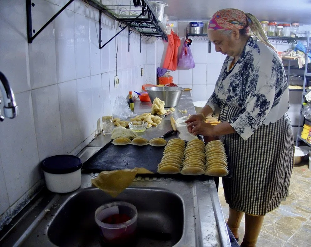  Kaab el Ghazal - Gazelle Horns (Cornes de Gazelle).  Crescent-shaped cookies that are filled with a sweet almond-orange blossom filling enclosed in a delicate pastry &amp; molded into a crescent.  Yum. 
