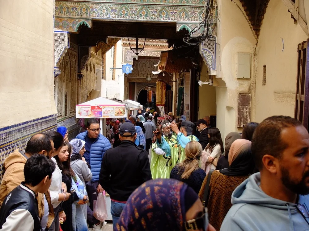 And then musicians elbowed through.