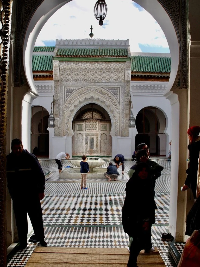   Qarawiyin Mosque, founded in 859.   University of al-Qarawiyyin . 