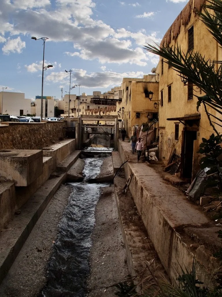 River adjacent to the tannery.