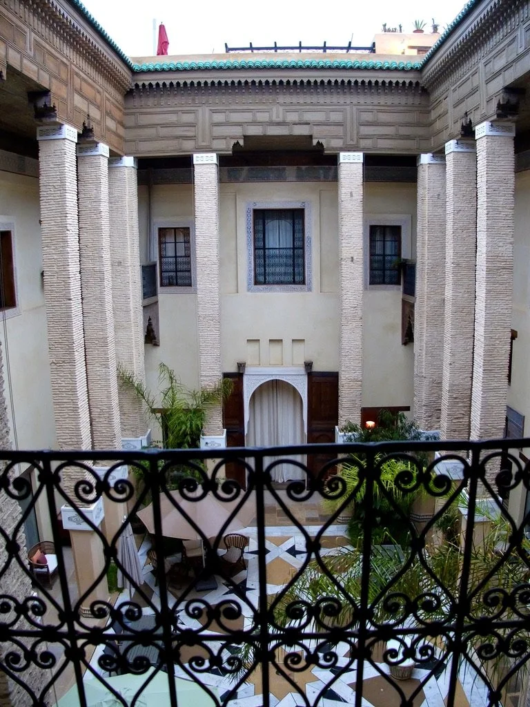  “Karawan Riad from our room.  Riad is from the Arabic for garden. Houses centered around the riad are common in  Mediterranean  and  Middle Eastern  domestic architecture.  “During the course of our decade long restoration we’ve sourced exactly the 
