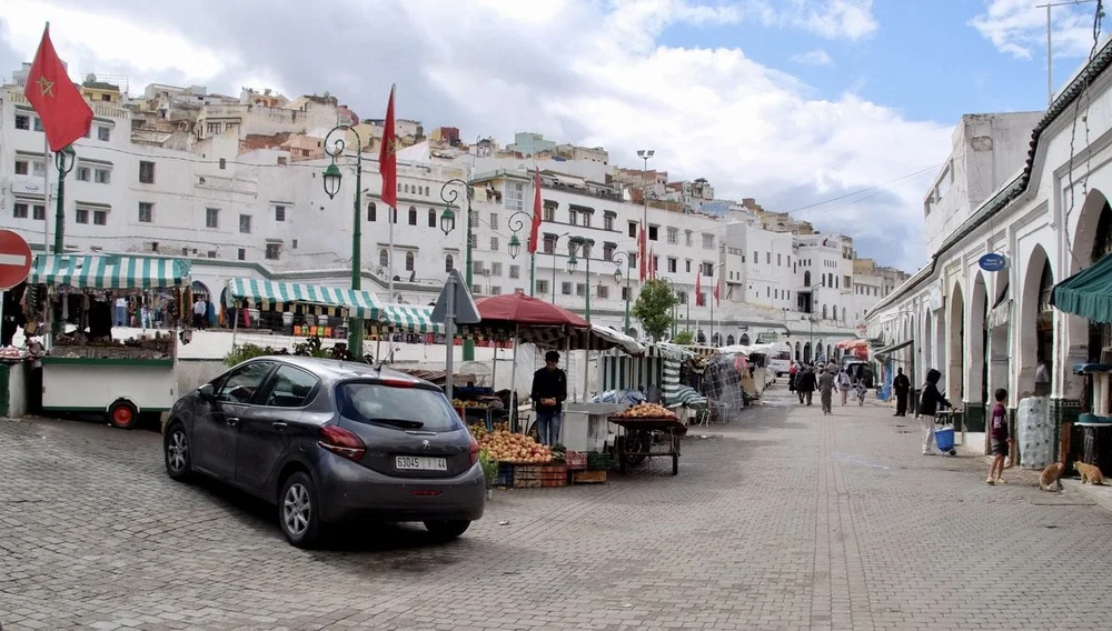 Don't know the name of this village but it was  up a hill.