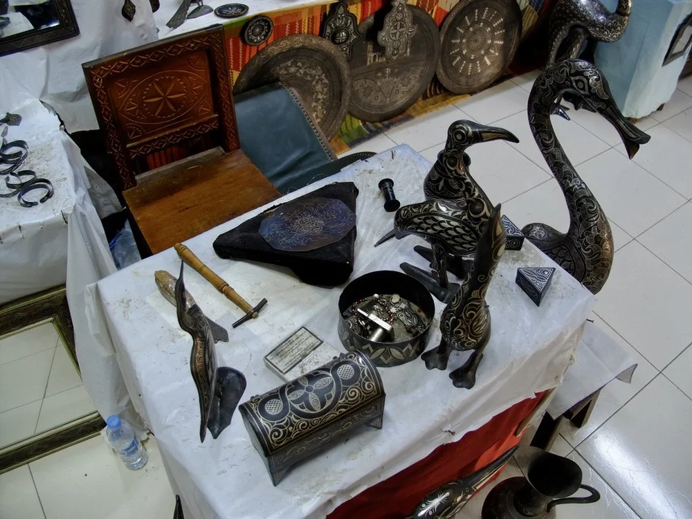  …Syrian method of working silver into metal. 