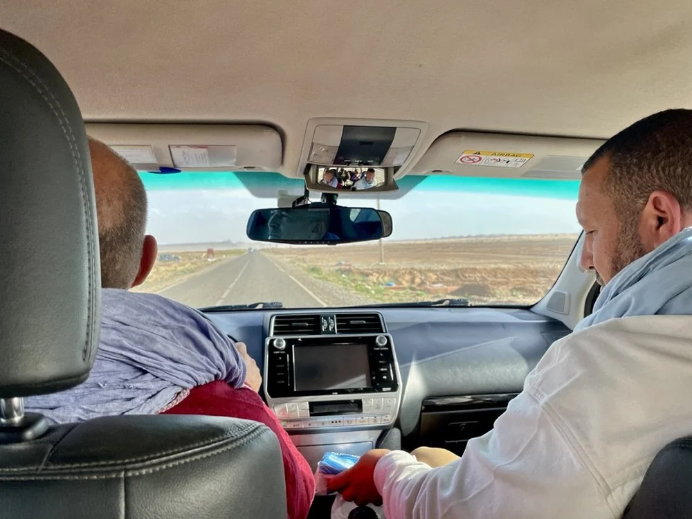 In Efroud Farid left us &amp; Said drove over an hour to the desert camp in a 4 wheel drive.  At first the road was asphalt  &amp; I thought why the 4 wheel drive vehicle?  Then... 