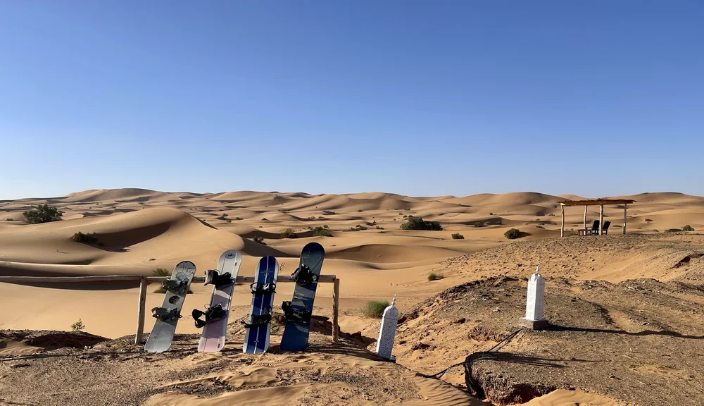 Yes!  We saw people on the dunes on snowboards.