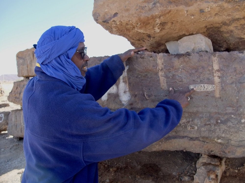  Obligatory stop at a fossil emporium,  Mezane Fossil Factory, Rissani.  mezanefossilstore@gmail.com 