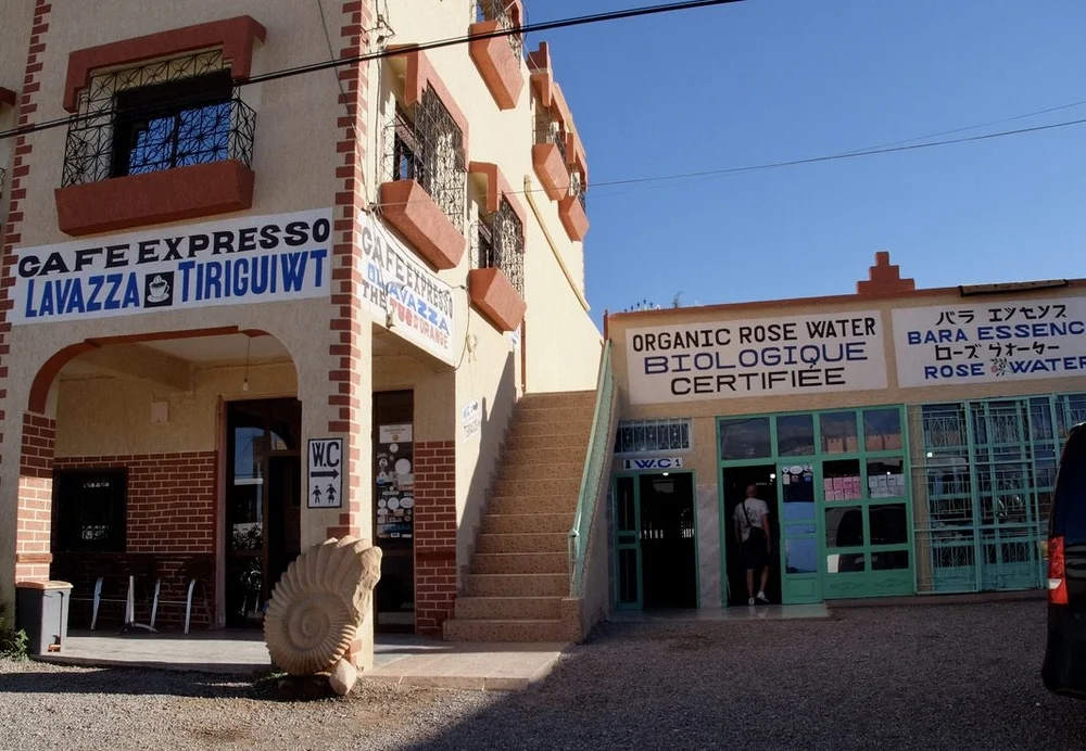  Kelâat M'Gouna.  We stopped in for the toilets &amp; of course some rose water. 