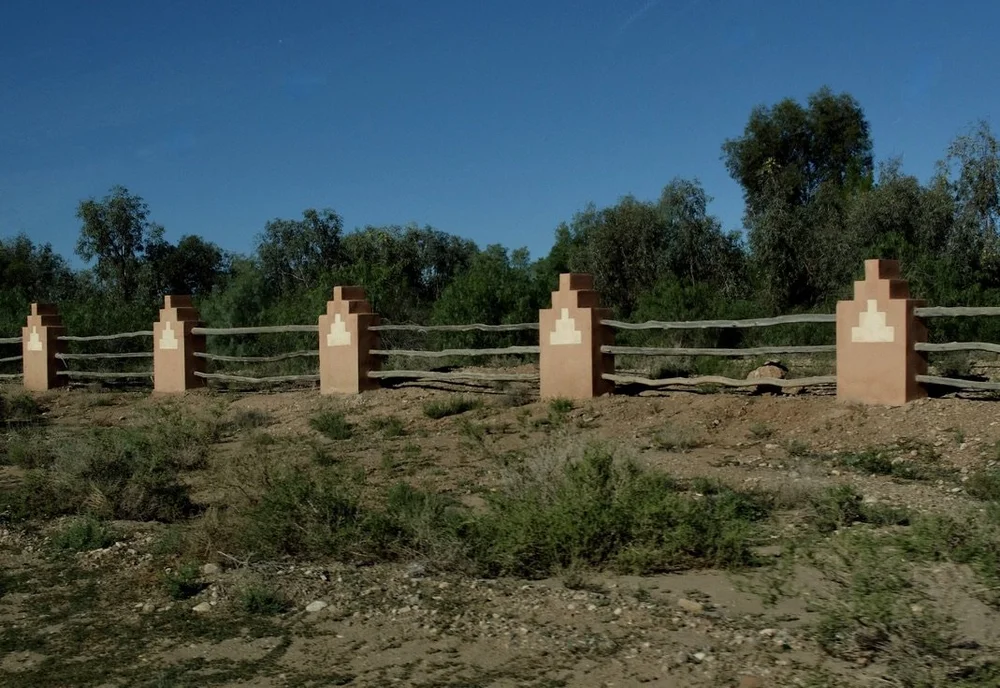  Outside of Ouarzazate, a fence around a new national park. 