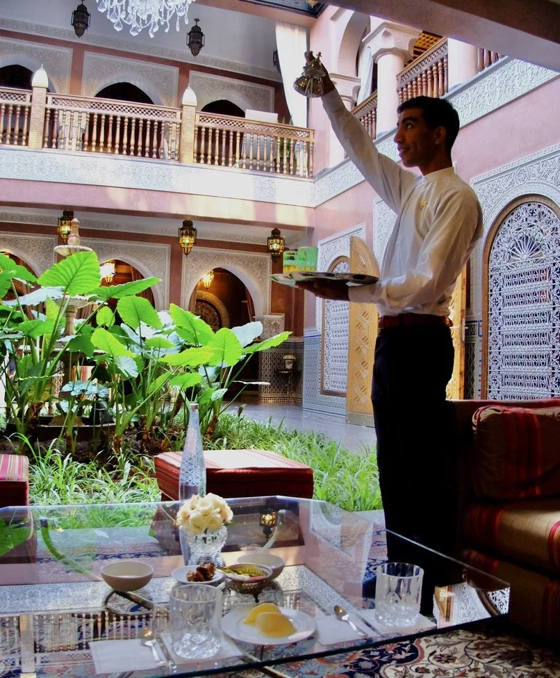  Not surprisingly we were greeted by mint  tea &amp; pastries. 