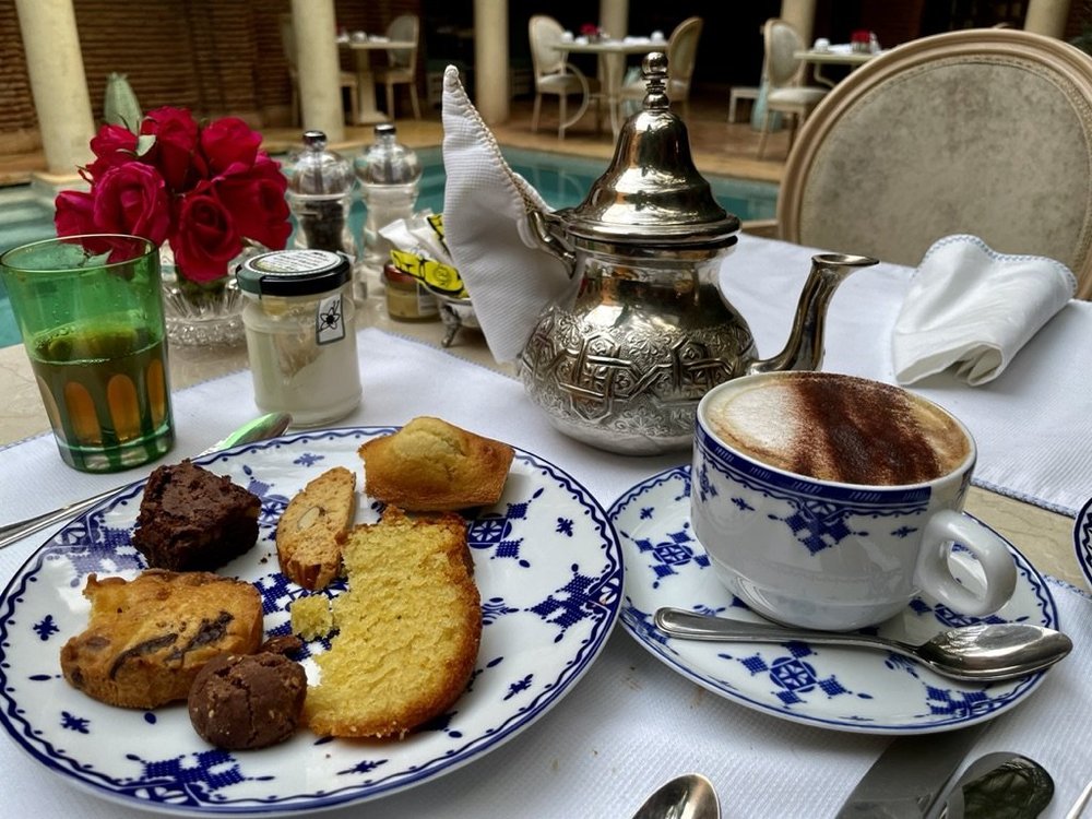  This was not first time that I worked counterclockwise around the pastry plate.  I was getting accustomed to the idea of desert with breakfast. 