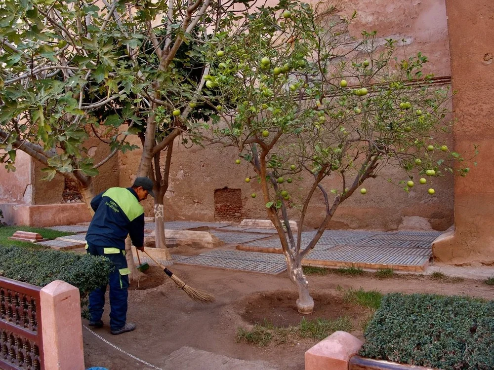  ...are a historic royal necropolis.  The higher the tombstone, the more royal the person buried there. These are outside the chamber so they were not as important. 