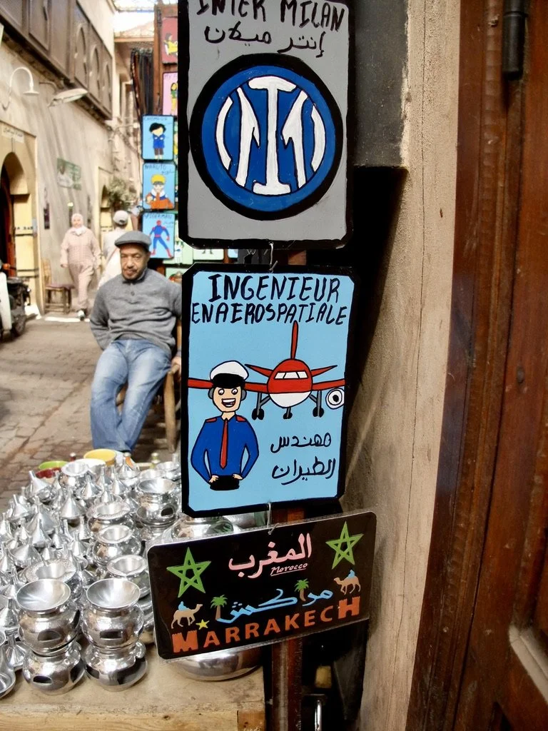 These metal painted signs were a thing here.