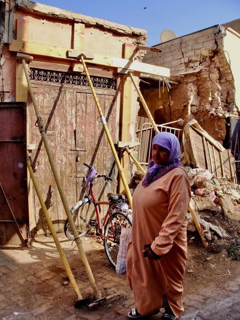  Throughout the medina we often saw walls supported like this. 