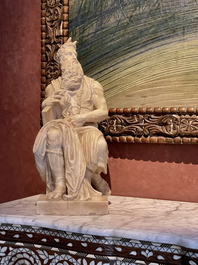  La Sultana - "The Horns of Moses are an iconographic convention common in Latin Christianity whereby Moses was presented as having two horns on his head, later replaced by rays of light. The idea comes from a translation, or mis-translation, of a He