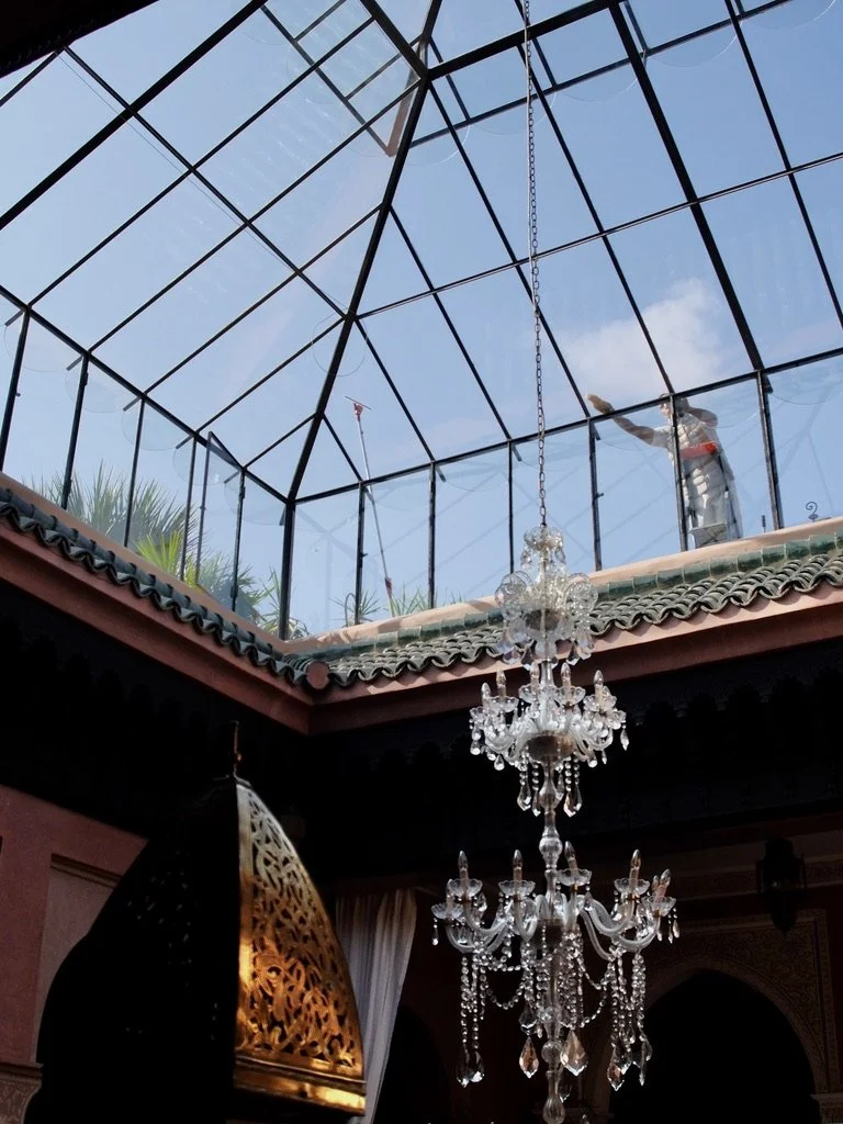  Cleaning that skylight is quite a job.    La Sultana. 