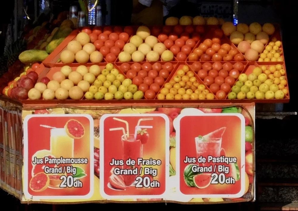  Jemaa el-Fnaa square UNESCO world heritage site.    Citrus to be squeezed. 