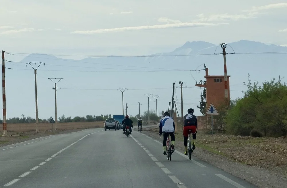  These folks are heading to the mountains.  I think they were part of a group as we saw a Jeep go by that might have been their sag wagon. 