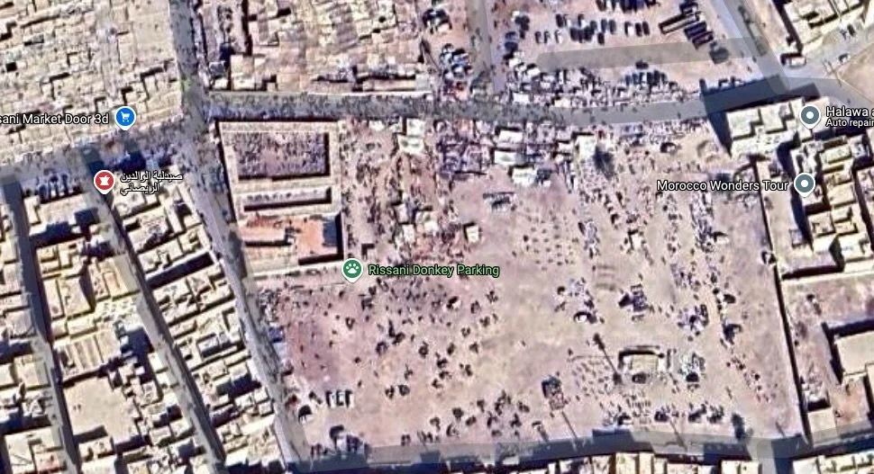  We passed through Risani. If I had known about this parking lot, I would have wanted to stop by &amp; check it out.  “Every market day…you can see dozens of donkeys parked here while their owners shop and trade in the market.  The parking system is 