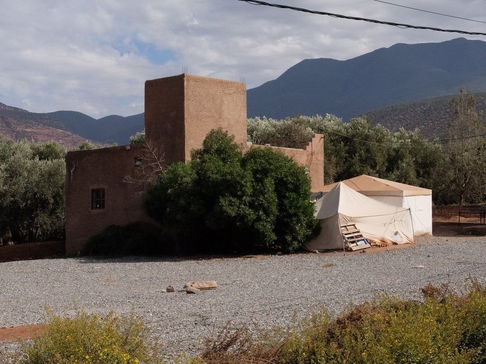  Temporary housing for people who lost a home in the earthquake.  We saw many tents. 