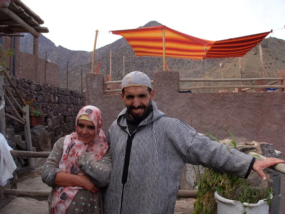 Mother &amp; son.  She’s 46 ( as old as my Berber cap) with 8 children &amp; 11 grandchildren. 