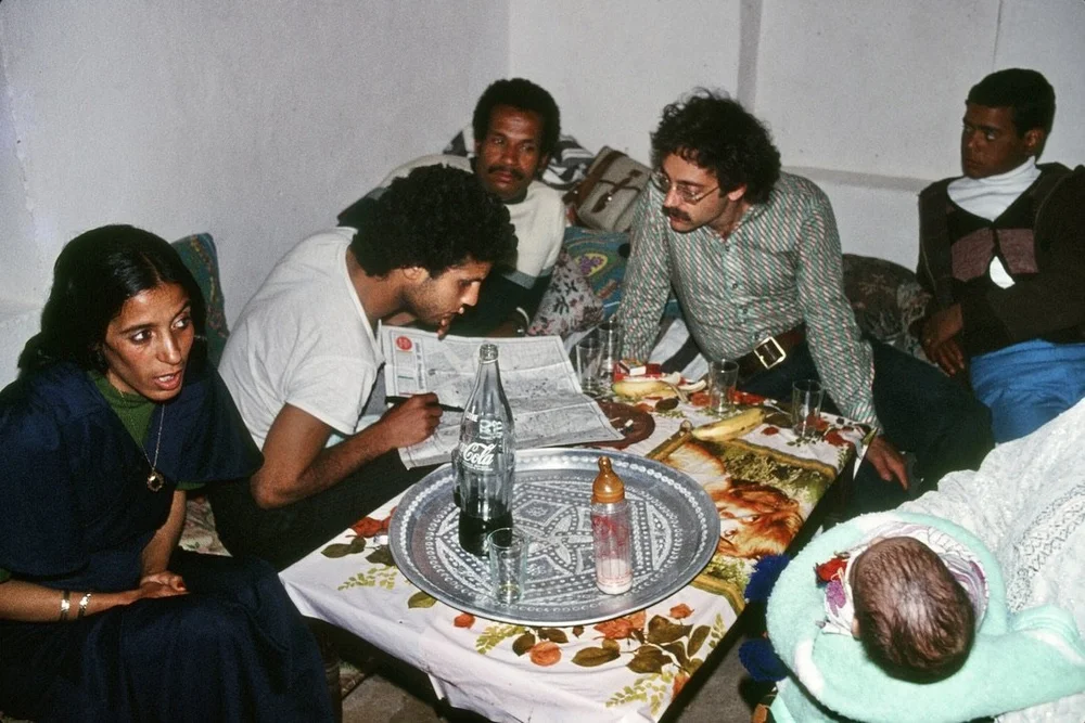Dinner with a Berber family in 1978.  We ate with our hand, no cutlery.