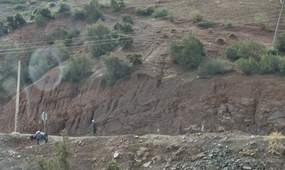 Talk about steep!  Photo later on shows this from a distance. 