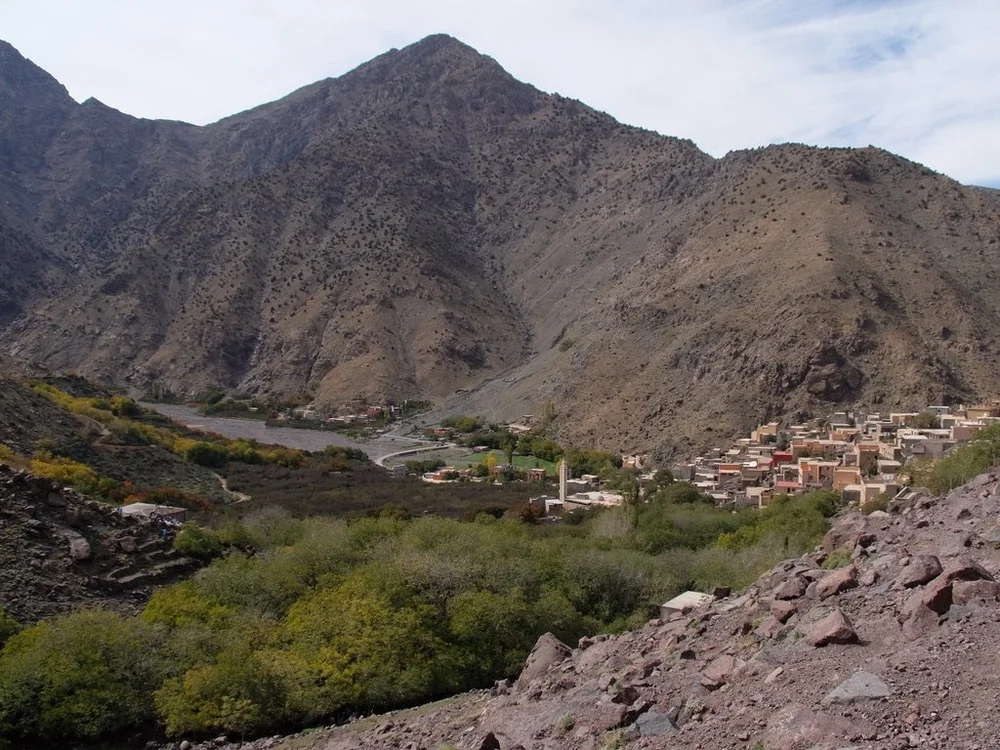 Before we ate, while lunch cooked in the tajine, Mamadou led us on a trek on the rocky hills behind the Berber house.   We sure worked up an apetite. 