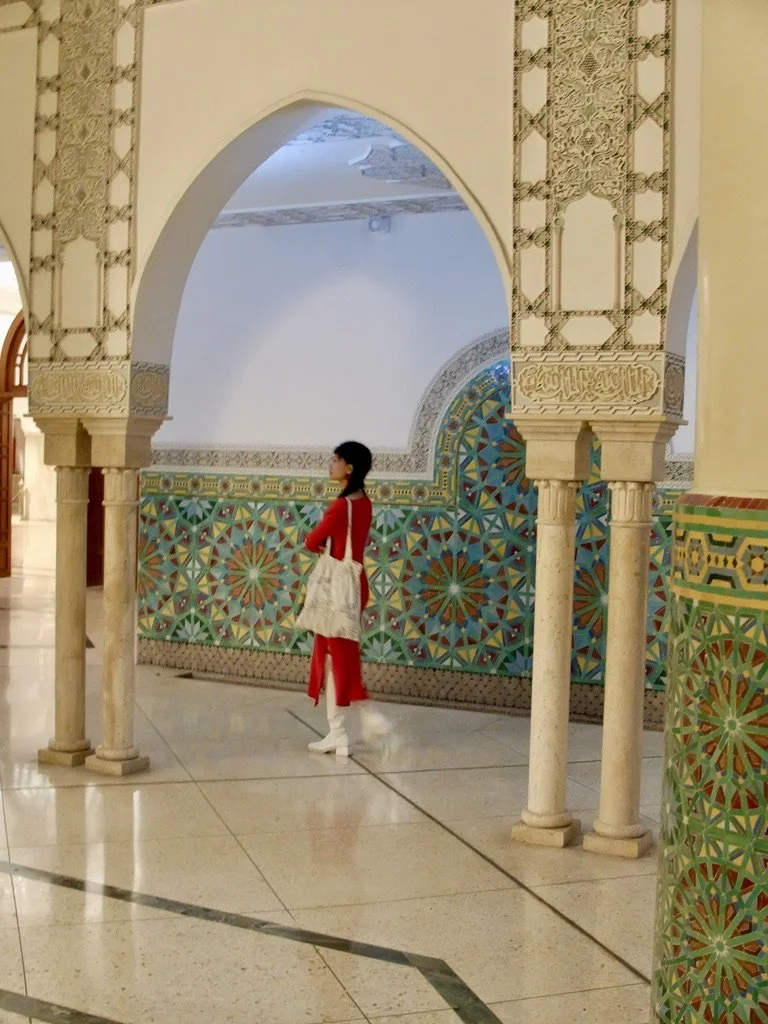 Toward the end of our visit, the non-Muslims in the mosque were ushered out so the mosque could be readied for services.