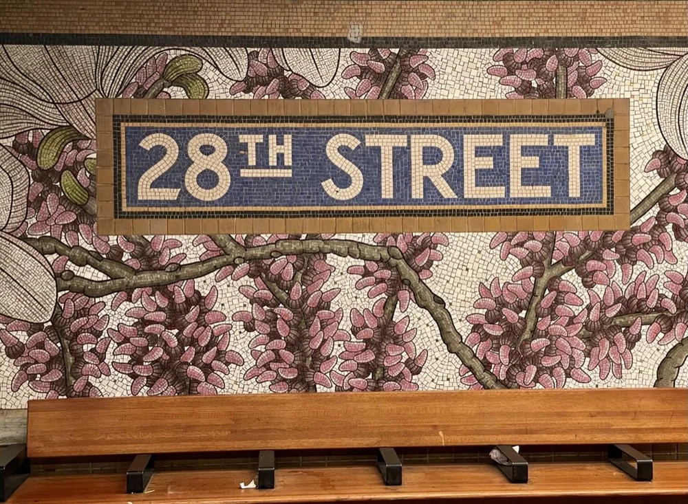 “Blossoming glasswork by  Nancy Blum  was commissioned by  MTA Arts &amp; Design .”  2019. 