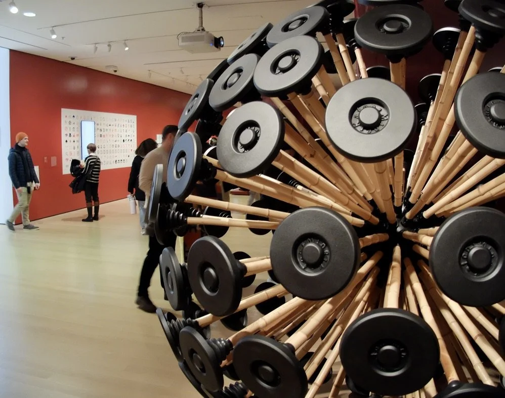  This was assembled in the field &amp; rolled to detect &amp; blow up landmines.  PIROUETTE:TURNING POINTS IN DESIGN MoMA 