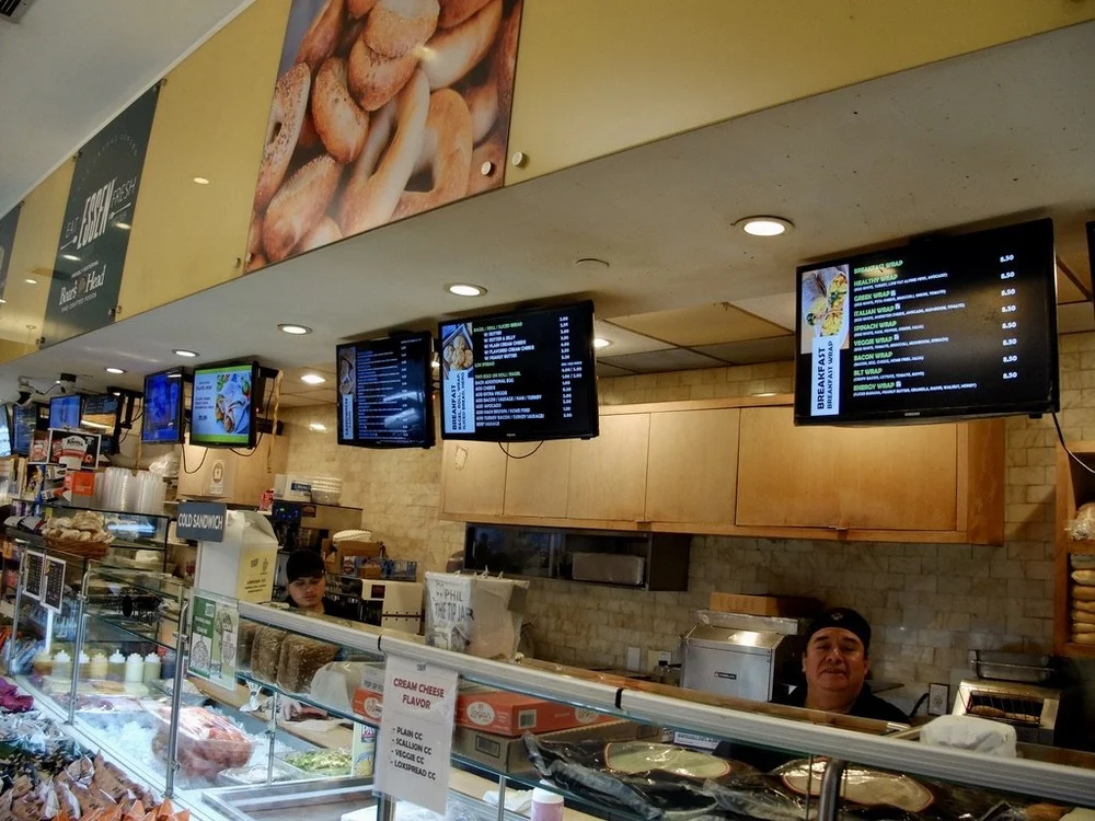 ...to try Essen Bagels for breakfast.  Disappointing.  Not as good as our usual JUMBO bagels.