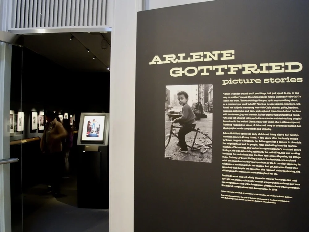  NY Historical Society.  ““My mother used to say ‘Arlene—just don’t wander!’ Then I started wandering, but I got a camera because it gave it a little more meaning...a life of wandering is really what it all is,” Gottfried once said. With her camera i