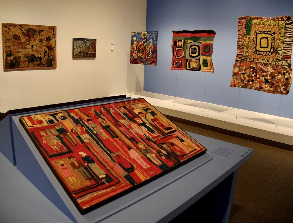 ...Best known for her large-scale embroideries made from hundreds of vibrant colored threads..."