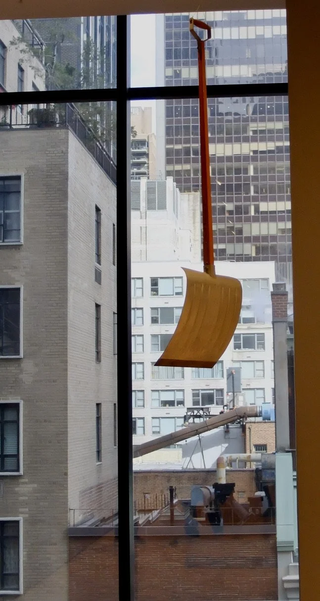 Growing up in Queens, NY with our driveway on quite a slant, I had many unhappy times with snow &amp; a shovel like this.